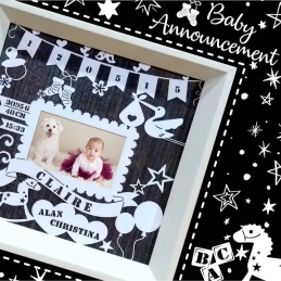 Personalized Baby Announcement Frame