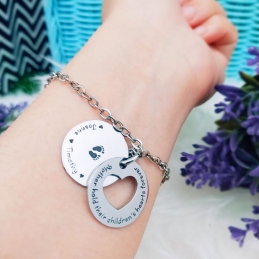 Personalized Double Disc Bracelet