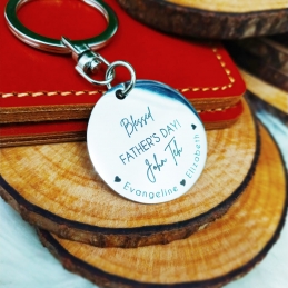 Blessed Father's Day - Round Keychain