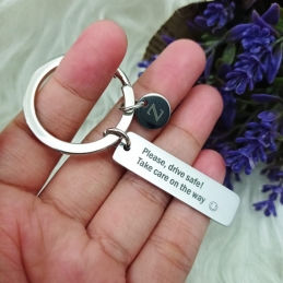 5cm Drive Safe Keychain with charm
