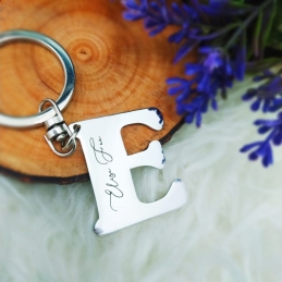Alphabet Stainless Keychain