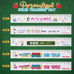 Set of 6 - 20 cm Ruler - Teacher's Day Edition