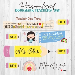 Set of 6 pcs - Teachers' Day Bookmark