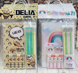 Notebook, Pencil and Eraser - set of 12