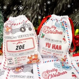 Christmas Drawstring Pouch - set of 15 pcs