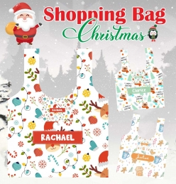 Set of 3 - Christmas Reusable Shopping Bag