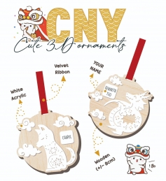 3D CNY Zodiac Ornament - set of 2 pcs