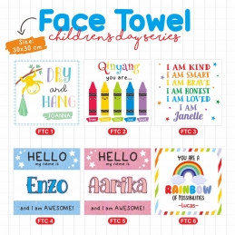 Children's Day Face Towel - set of 3 pcs