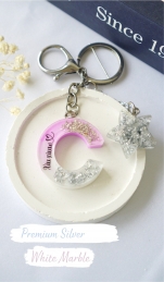 Alphabet Resin Keychain