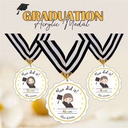 Graduation Acrylic Medal - set of 6 pcs