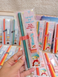 (MIN 12) Personalized 2B pencils and eraser sets