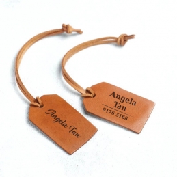 Set of 6 Leather Luggage Tag