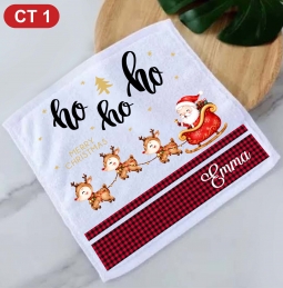 Christmas Face Towel - Set of 6